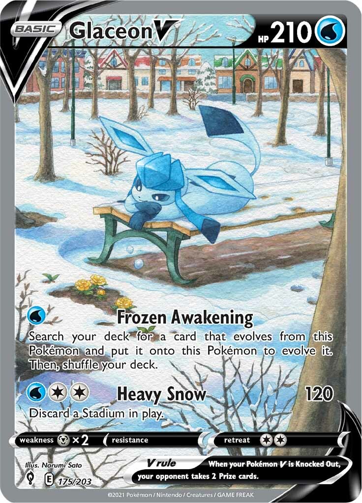 Glaceon V (175/203) [Sword & Shield: Evolving Skies] | L.A. Mood Comics and Games