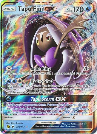 Tapu Fini GX (39/147) (Alternate card) (Jumbo Card) [Sun & Moon: Burning Shadows] | L.A. Mood Comics and Games