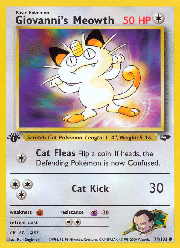 Giovanni's Meowth (74/132) [Gym Challenge 1st Edition] | L.A. Mood Comics and Games