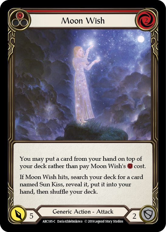 Moon Wish (Red) [ARC185-C] (Arcane Rising)  1st Edition Rainbow Foil | L.A. Mood Comics and Games