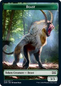 Beast // Saproling Double-Sided Token [Double Masters Tokens] | L.A. Mood Comics and Games