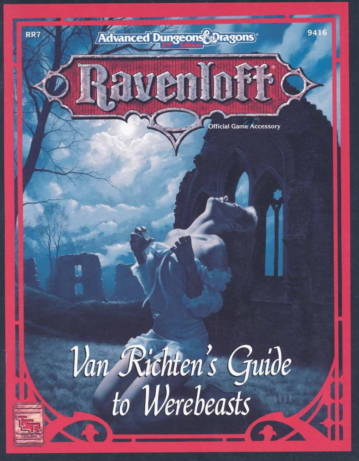 AD&D 2nd Ed. Ravenloft - Van Richten's Guide to Werebeasts (USED) | L.A. Mood Comics and Games