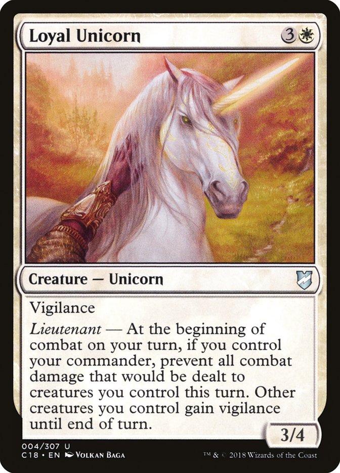 Loyal Unicorn [Commander 2018] | L.A. Mood Comics and Games