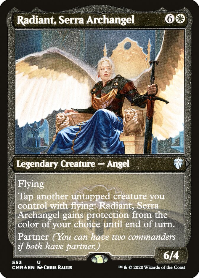 Radiant, Serra Archangel (Etched) [Commander Legends] | L.A. Mood Comics and Games