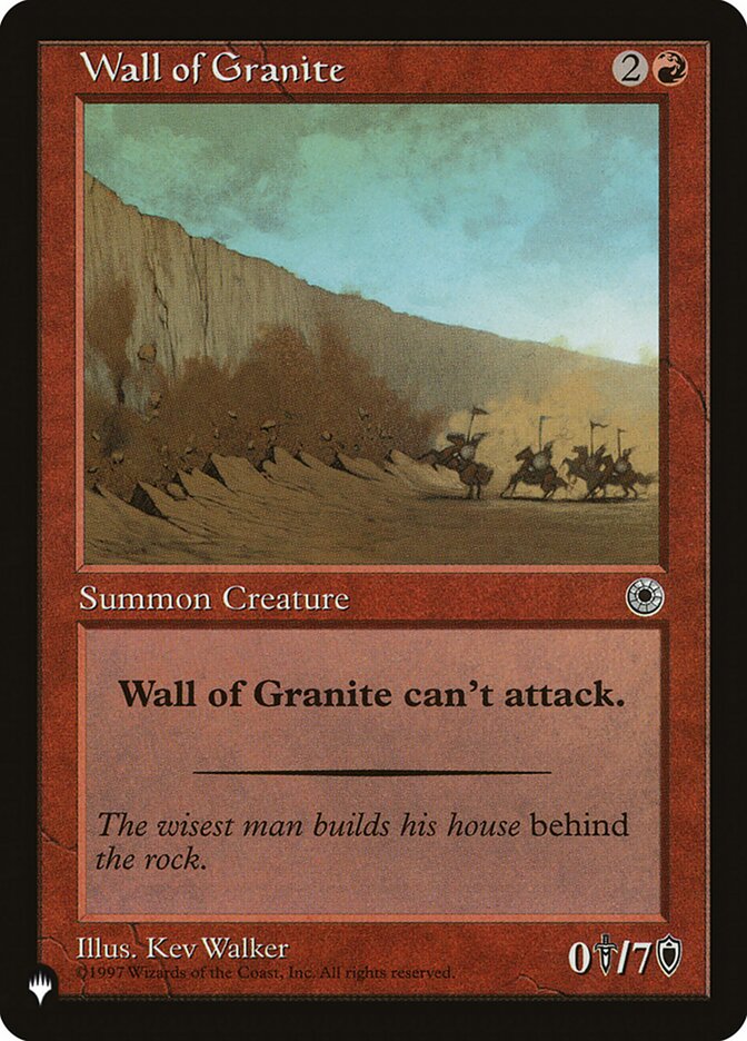 Wall of Granite [The List] | L.A. Mood Comics and Games