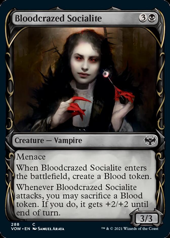 Bloodcrazed Socialite (Showcase Fang Frame) [Innistrad: Crimson Vow] | L.A. Mood Comics and Games