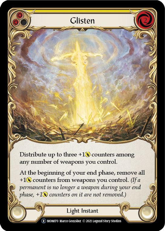 Glisten (Yellow) [U-MON070-RF] (Monarch Unlimited)  Unlimited Rainbow Foil | L.A. Mood Comics and Games