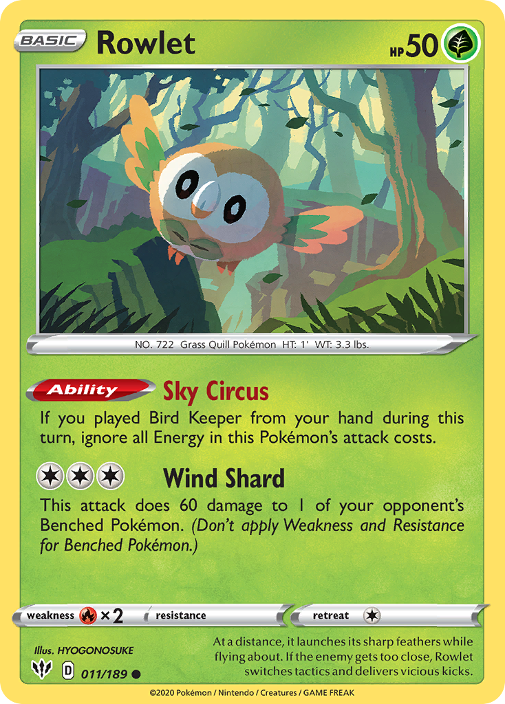 Rowlet (011/189) [Sword & Shield: Darkness Ablaze] | L.A. Mood Comics and Games