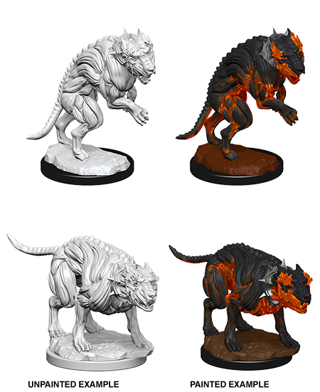 Pathfinder Deep Cuts Unpainted Miniatures: Hell Hounds | L.A. Mood Comics and Games