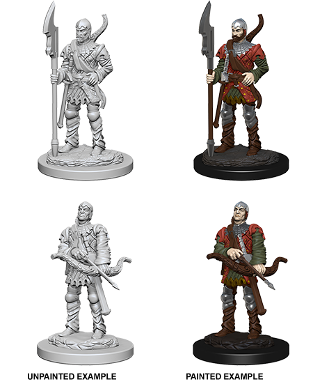 Pathfinder Deep Cuts Unpainted Miniatures: Town Guards | L.A. Mood Comics and Games