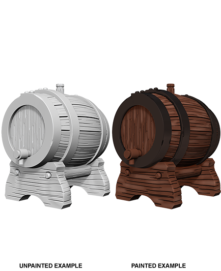 WizKids Deep Cuts Unpainted Miniatures: Keg Barrels | L.A. Mood Comics and Games