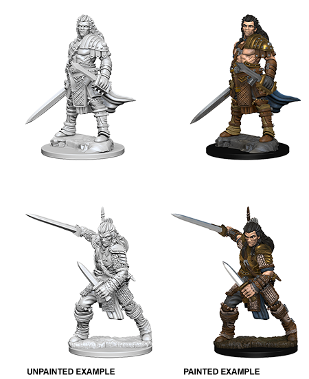 Pathfinder Deep Cuts Unpainted Miniature: Human Male Fighter | L.A. Mood Comics and Games