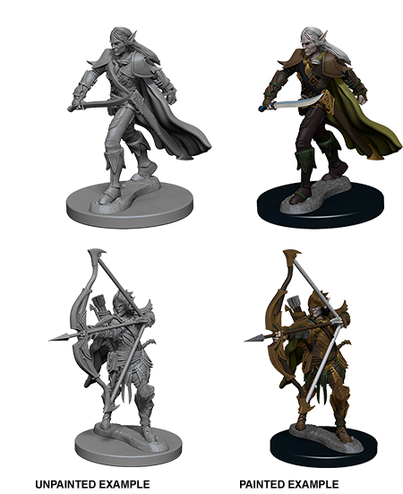 Pathfinder Deep Cuts Unpainted Miniatures: Elf Male Fighter | L.A. Mood Comics and Games