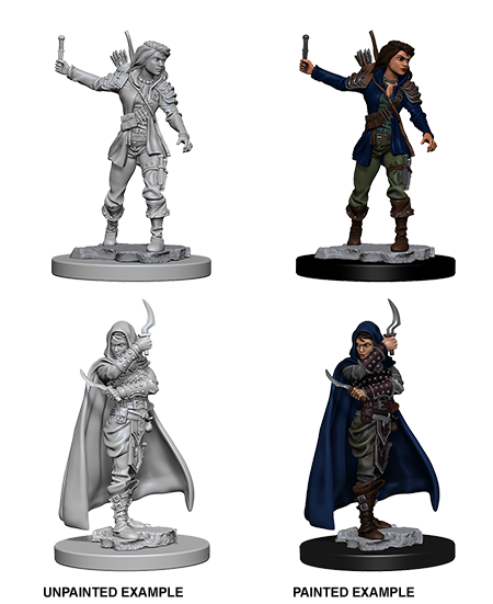 Pathfinder Deep Cuts Unpainted Miniature: Human Female Rogue | L.A. Mood Comics and Games