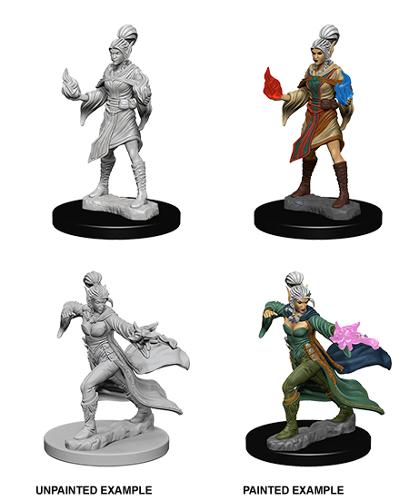 Pathfinder Deep Cuts Unpainted Minis: Elf Female Sorcerer | L.A. Mood Comics and Games