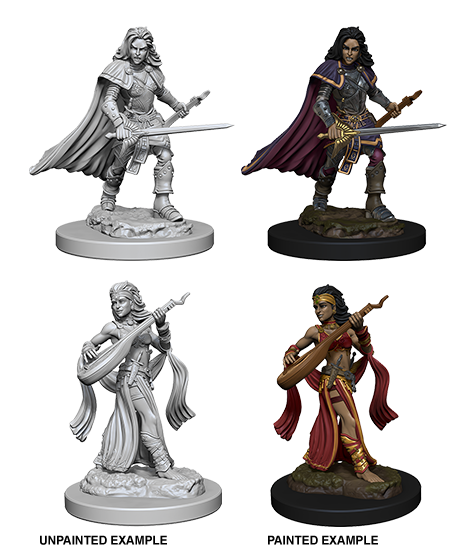 Pathfinder Deep Cuts Unpainted Miniatures: Human Female Bard | L.A. Mood Comics and Games