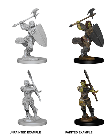 Pathfinder DeepCuts Unpainted Minis: Half-Orc Female Barbarian | L.A. Mood Comics and Games