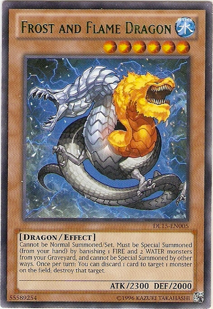 Frost and Flame Dragon (Green) [DL15-EN005] Rare | L.A. Mood Comics and Games