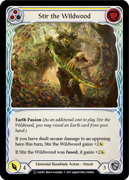 Stir the Wildwood (Yellow) [U-ELE083] (Tales of Aria Unlimited)  Unlimited Rainbow Foil | L.A. Mood Comics and Games