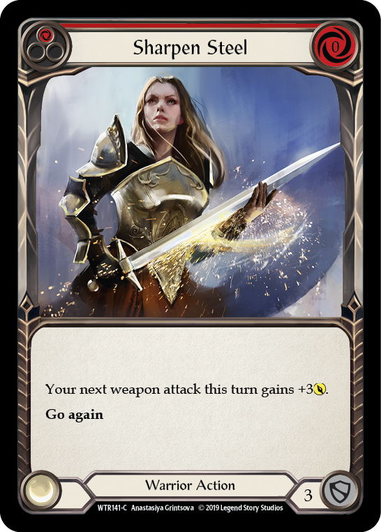 Sharpen Steel (Red) [WTR141-C] (Welcome to Rathe)  Alpha Print Rainbow Foil | L.A. Mood Comics and Games