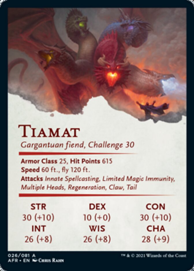 Tiamat Art Card [Dungeons & Dragons: Adventures in the Forgotten Realms Art Series] | L.A. Mood Comics and Games