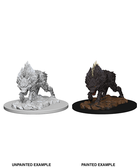 Pathfinder Deep Cuts Unpainted Miniatures: Dire Wolf | L.A. Mood Comics and Games