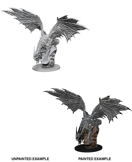 Pathfinder Deep Cuts Unpainted Miniatures: Silver Dragon | L.A. Mood Comics and Games