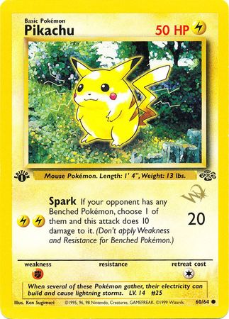 Pikachu (60/64) (W Stamped Promo) [Jungle 1st Edition] | L.A. Mood Comics and Games