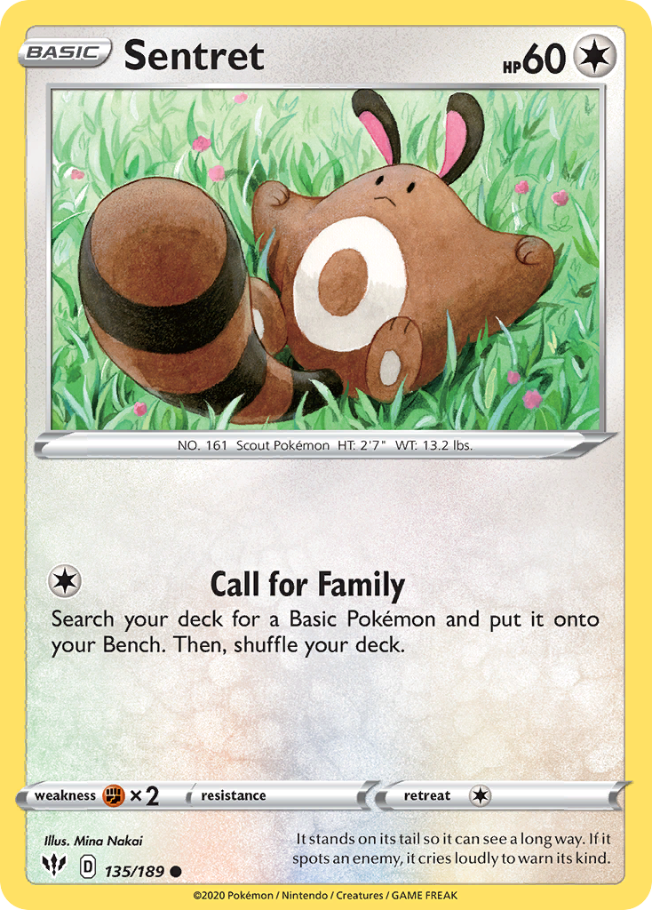 Sentret (135/189) [Sword & Shield: Darkness Ablaze] | L.A. Mood Comics and Games