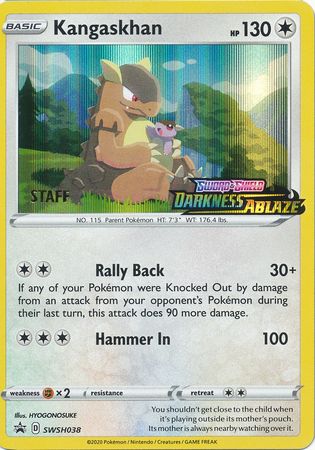 Kangaskhan (SWSH038) (Staff Prerelease Promo) [Sword & Shield: Black Star Promos] | L.A. Mood Comics and Games