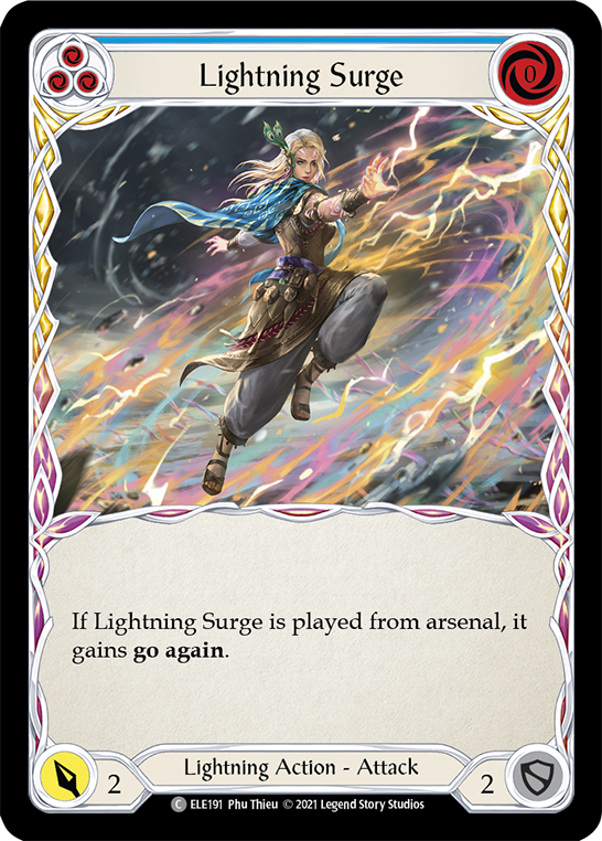 Lightning Surge (Blue) [ELE191] (Tales of Aria)  1st Edition Normal | L.A. Mood Comics and Games
