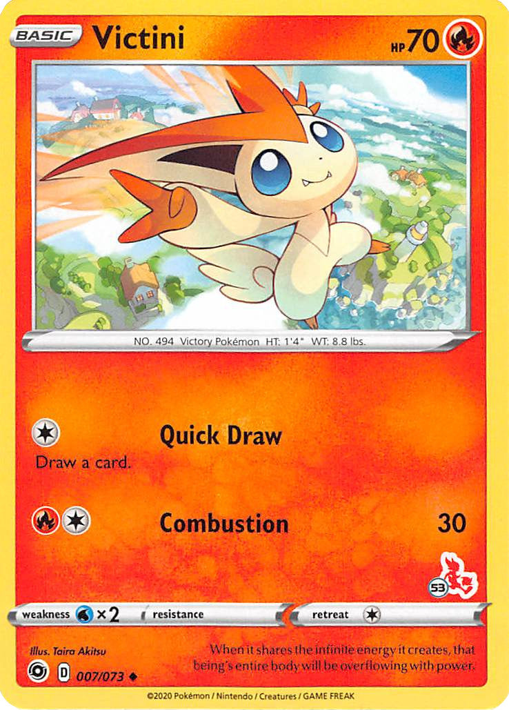 Victini (007/073) (Cinderace Stamp #53) [Battle Academy 2022] | L.A. Mood Comics and Games