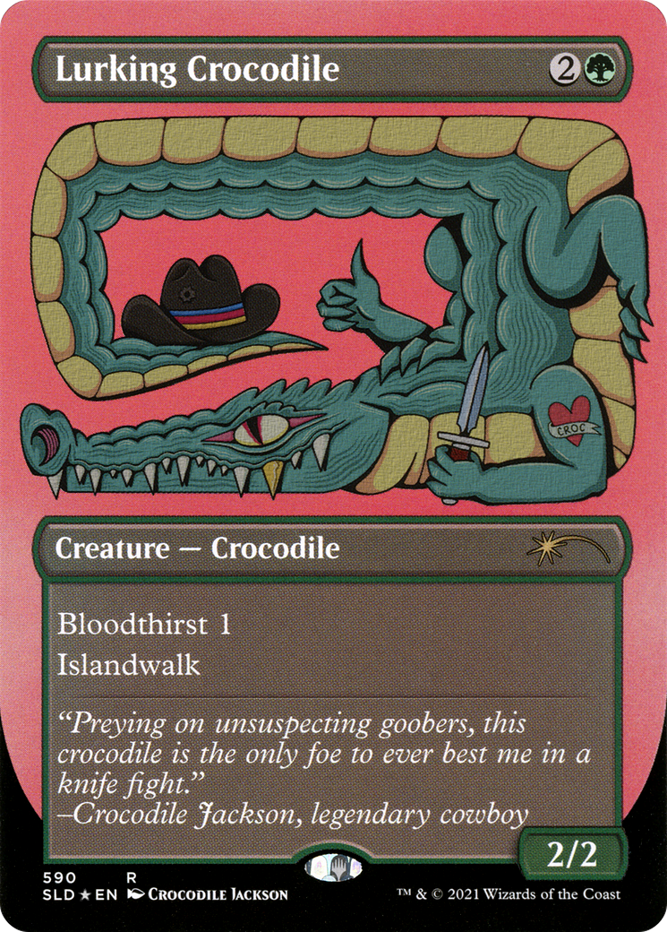 Lurking Crocodile (Foil Etched) [Secret Lair Drop Promos] | L.A. Mood Comics and Games