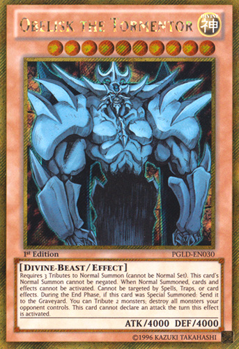 Obelisk the Tormentor [PGLD-EN030] Gold Secret Rare | L.A. Mood Comics and Games