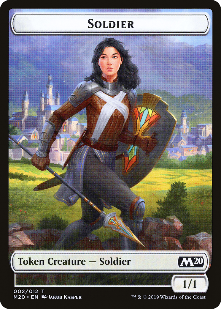 Soldier // Dinosaur Double-Sided Token [Game Night 2019 Tokens] | L.A. Mood Comics and Games