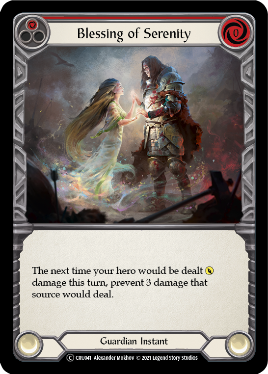 Blessing of Serenity (Red) [U-CRU041] (Crucible of War Unlimited)  Unlimited Rainbow Foil | L.A. Mood Comics and Games