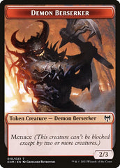 Treasure // Demon Berserker Double-Sided Token [Kaldheim Tokens] | L.A. Mood Comics and Games