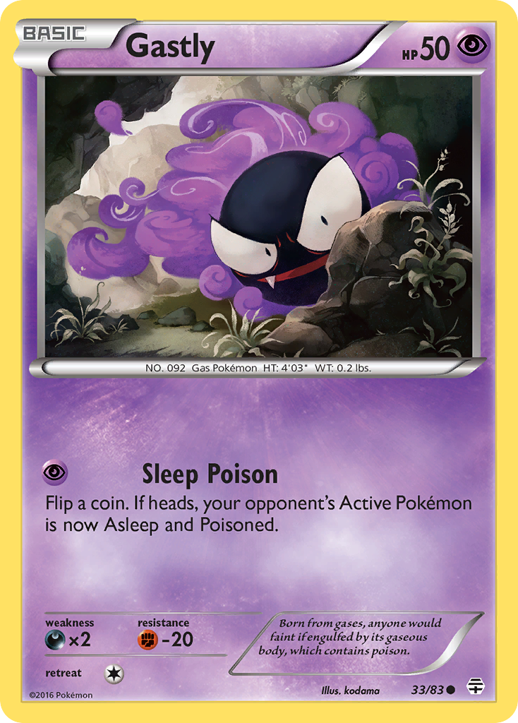 Gastly (33/83) [XY: Generations] | L.A. Mood Comics and Games