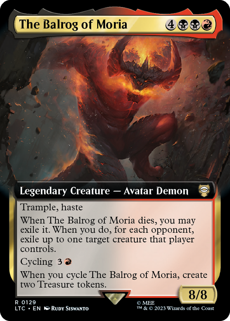 The Balrog of Moria (Extended Art) [The Lord of the Rings: Tales of Middle-Earth Commander] | L.A. Mood Comics and Games
