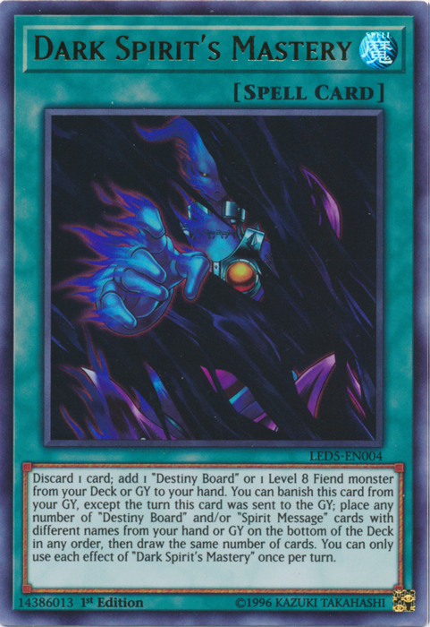 Dark Spirit's Mastery [LED5-EN004] Ultra Rare | L.A. Mood Comics and Games