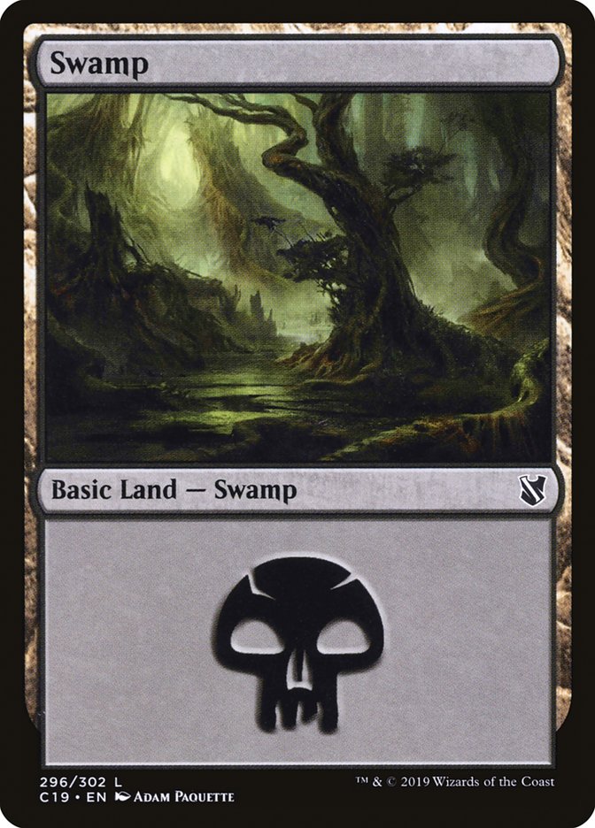 Swamp (296) [Commander 2019] | L.A. Mood Comics and Games