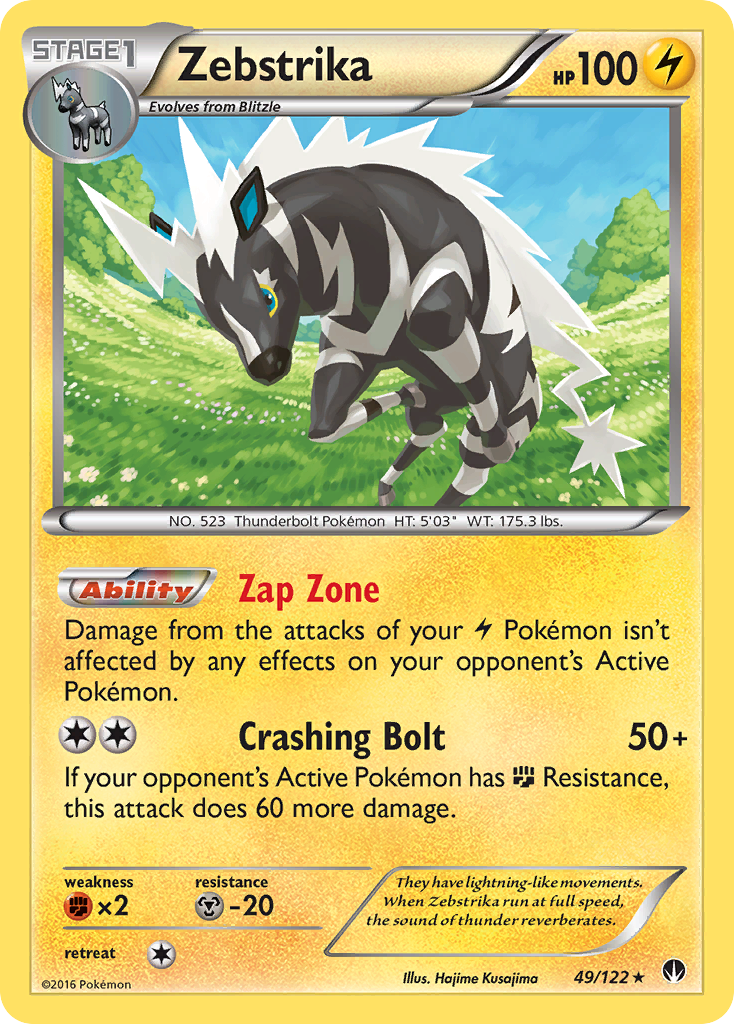 Zebstrika (49/122) [XY: BREAKpoint] | L.A. Mood Comics and Games