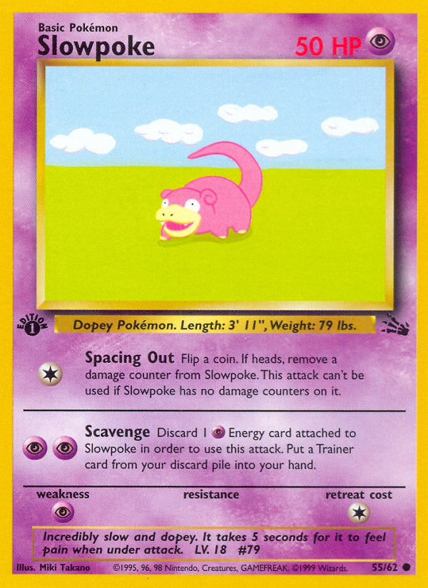 Slowpoke (55/62) [Fossil 1st Edition] | L.A. Mood Comics and Games