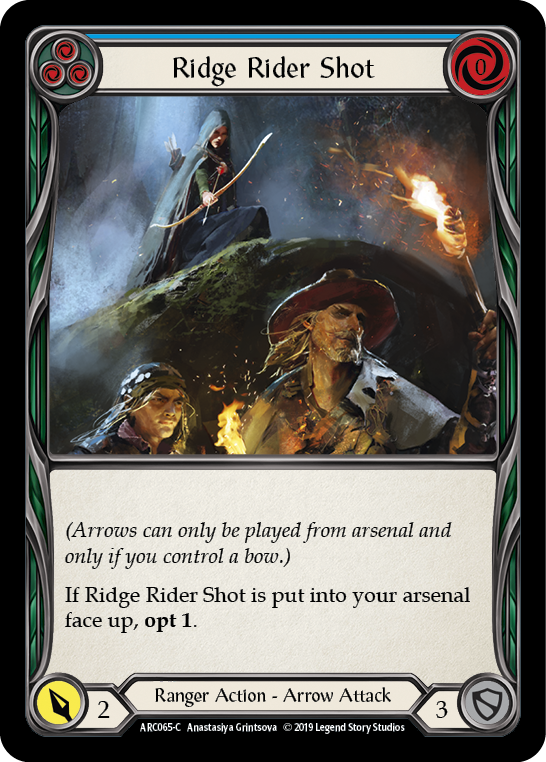 Ridge Rider Shot (Blue) [ARC065-C] (Arcane Rising)  1st Edition Rainbow Foil | L.A. Mood Comics and Games