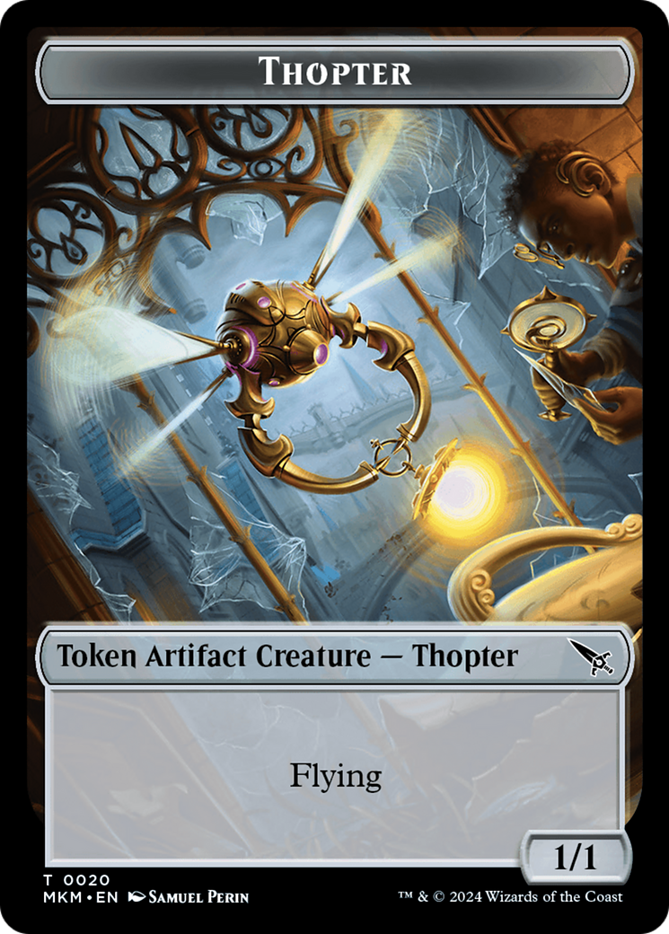 Thopter (0020) // Imp Double-Sided Token [Murders at Karlov Manor Tokens] | L.A. Mood Comics and Games