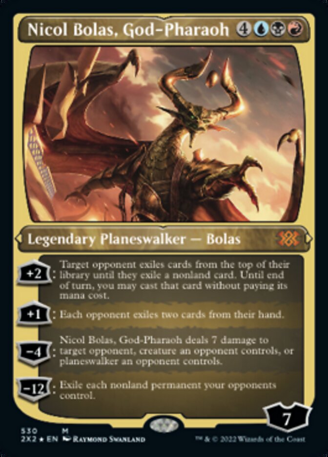 Nicol Bolas, God-Pharaoh (Foil Etched) [Double Masters 2022] | L.A. Mood Comics and Games