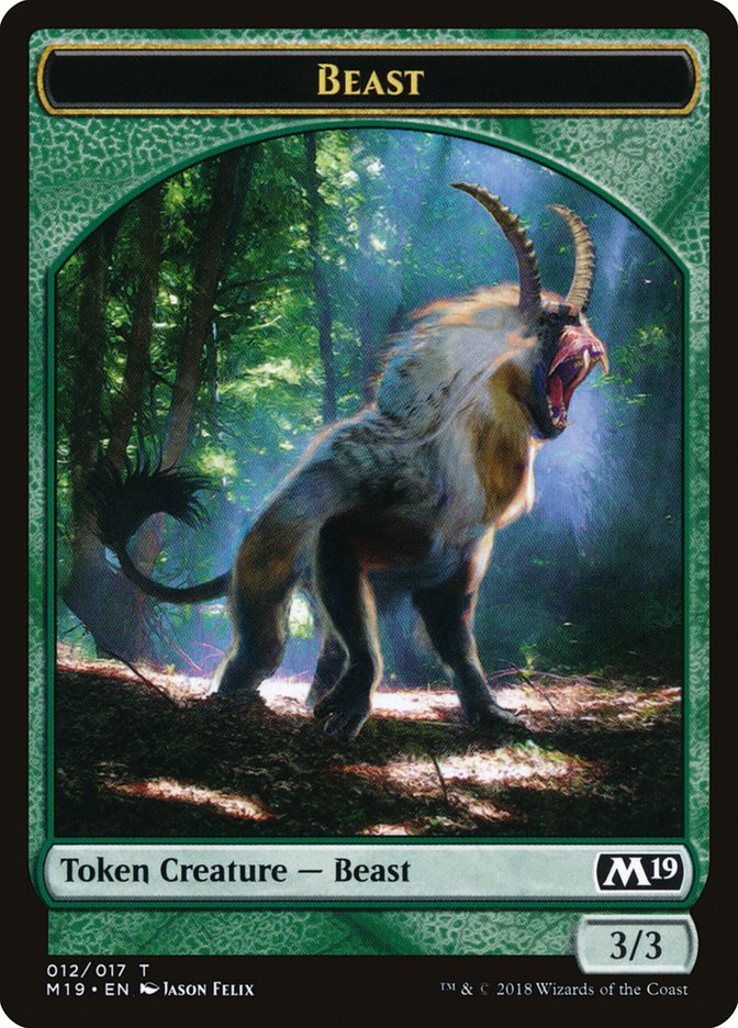 Beast Token [Core Set 2019 Tokens] | L.A. Mood Comics and Games