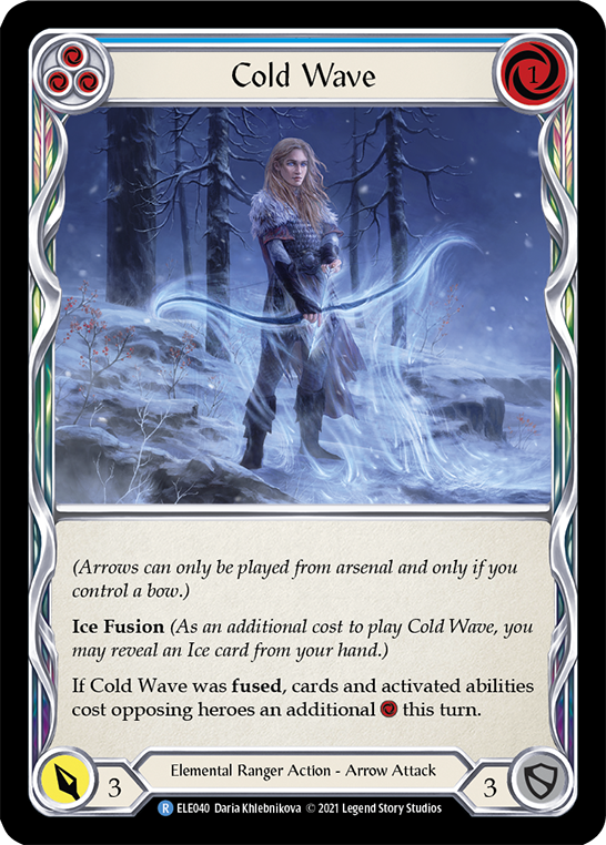 Cold Wave (Blue) [ELE040] (Tales of Aria)  1st Edition Rainbow Foil | L.A. Mood Comics and Games