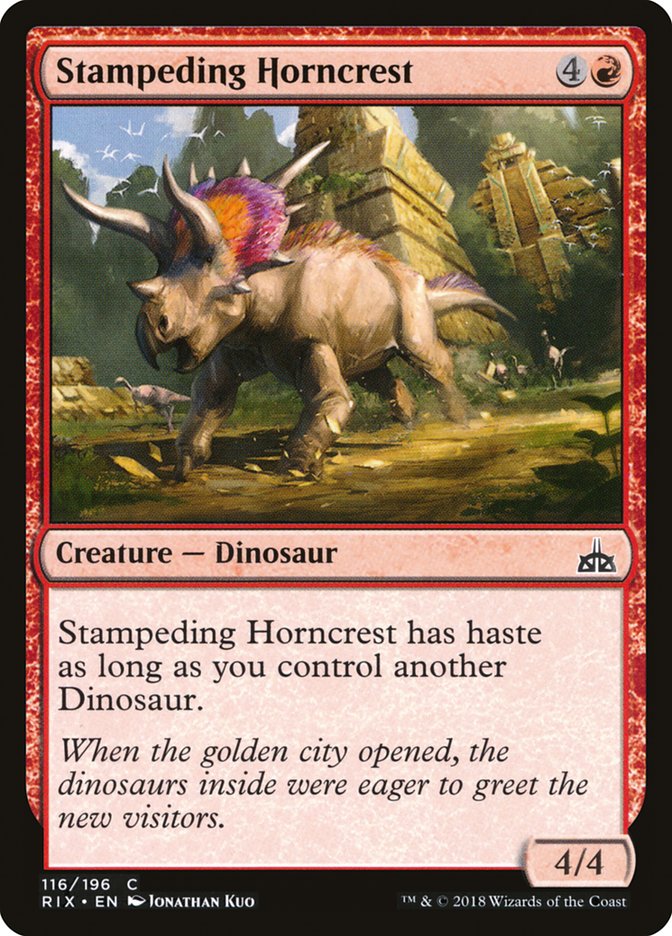 Stampeding Horncrest [Rivals of Ixalan] | L.A. Mood Comics and Games