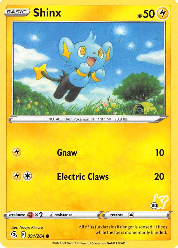 Shinx (091/264) (Pikachu Stamp #20) [Battle Academy 2022] | L.A. Mood Comics and Games